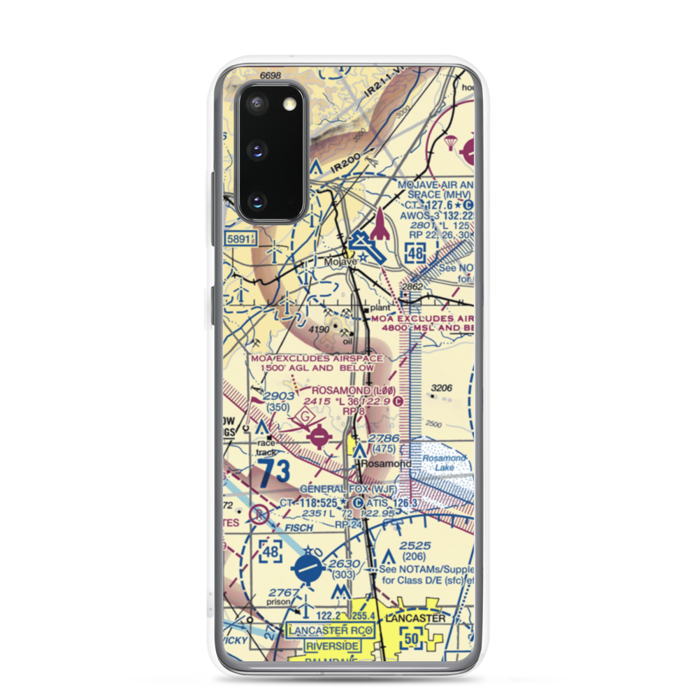 Pontious Airport (1CL2) VFR Sectional Samsung Case Samsung Galaxy S20 model shown