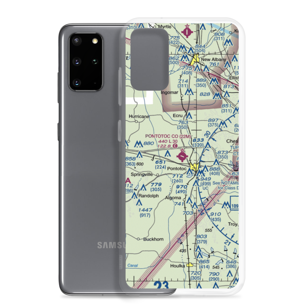 Pontotoc County Airport (22M) VFR Sectional Samsung Case Samsung Galaxy S20 Plus model shown