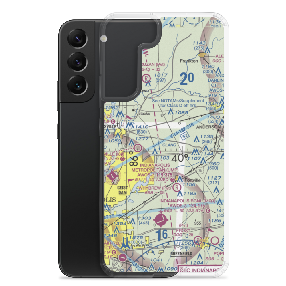 Poole Airport (II86) VFR Sectional Samsung Case Samsung Galaxy S22 Plus model shown