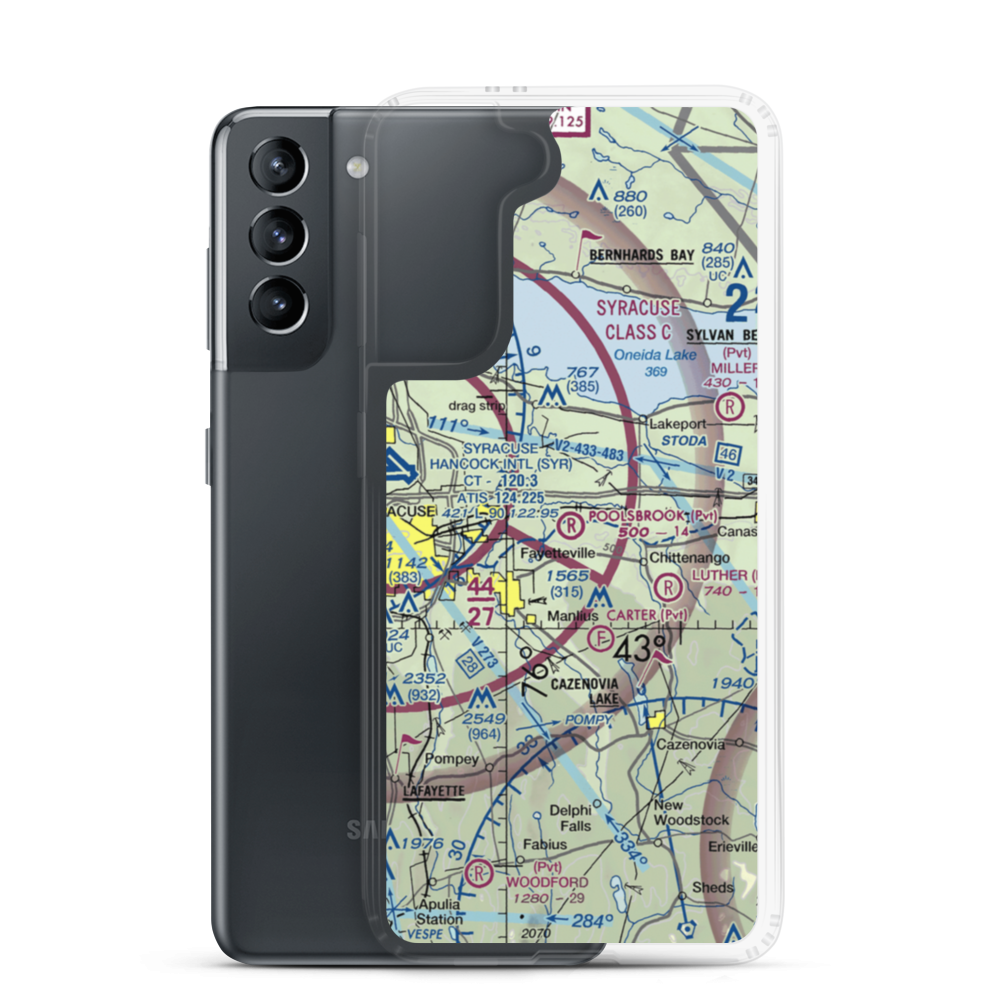 Poolsbrook Aerodrome (NY72) VFR Sectional Samsung Case Samsung Galaxy S21 model shown