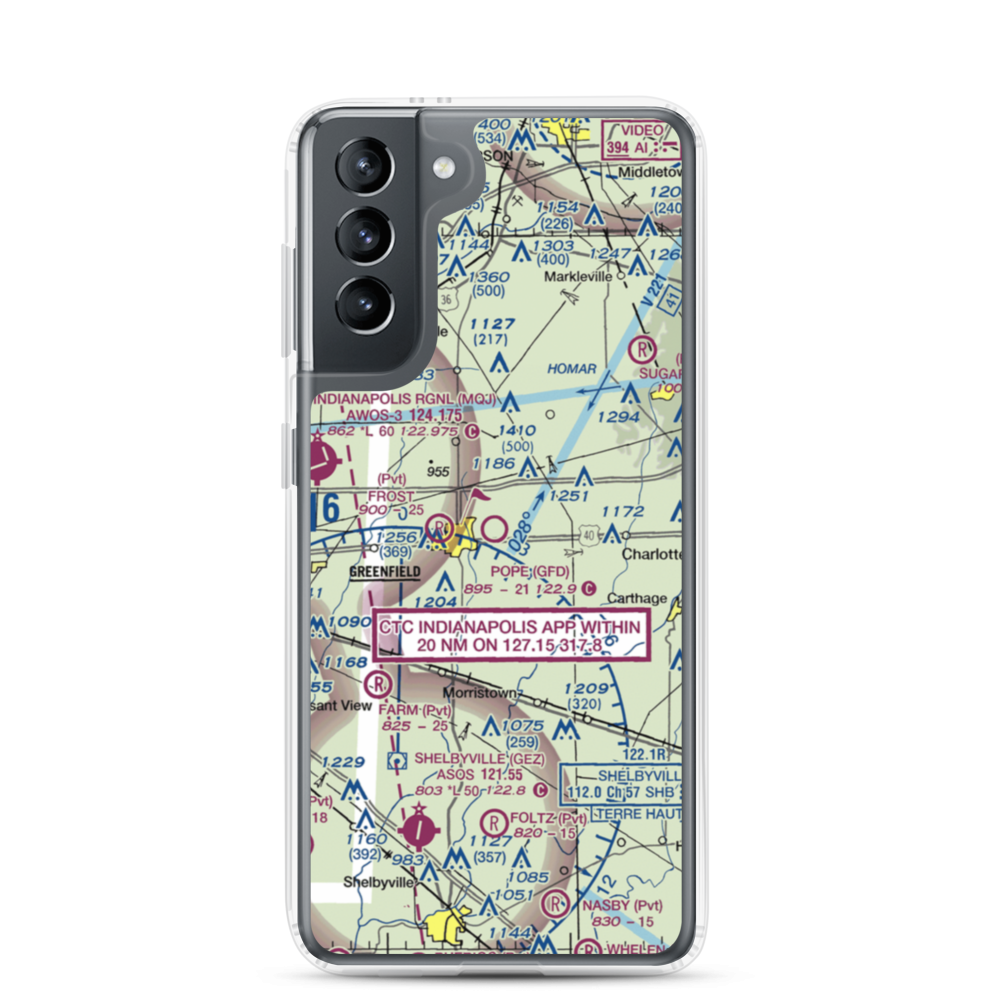 Pope Field (GFD) VFR Sectional Samsung Case Samsung Galaxy S21 model shown