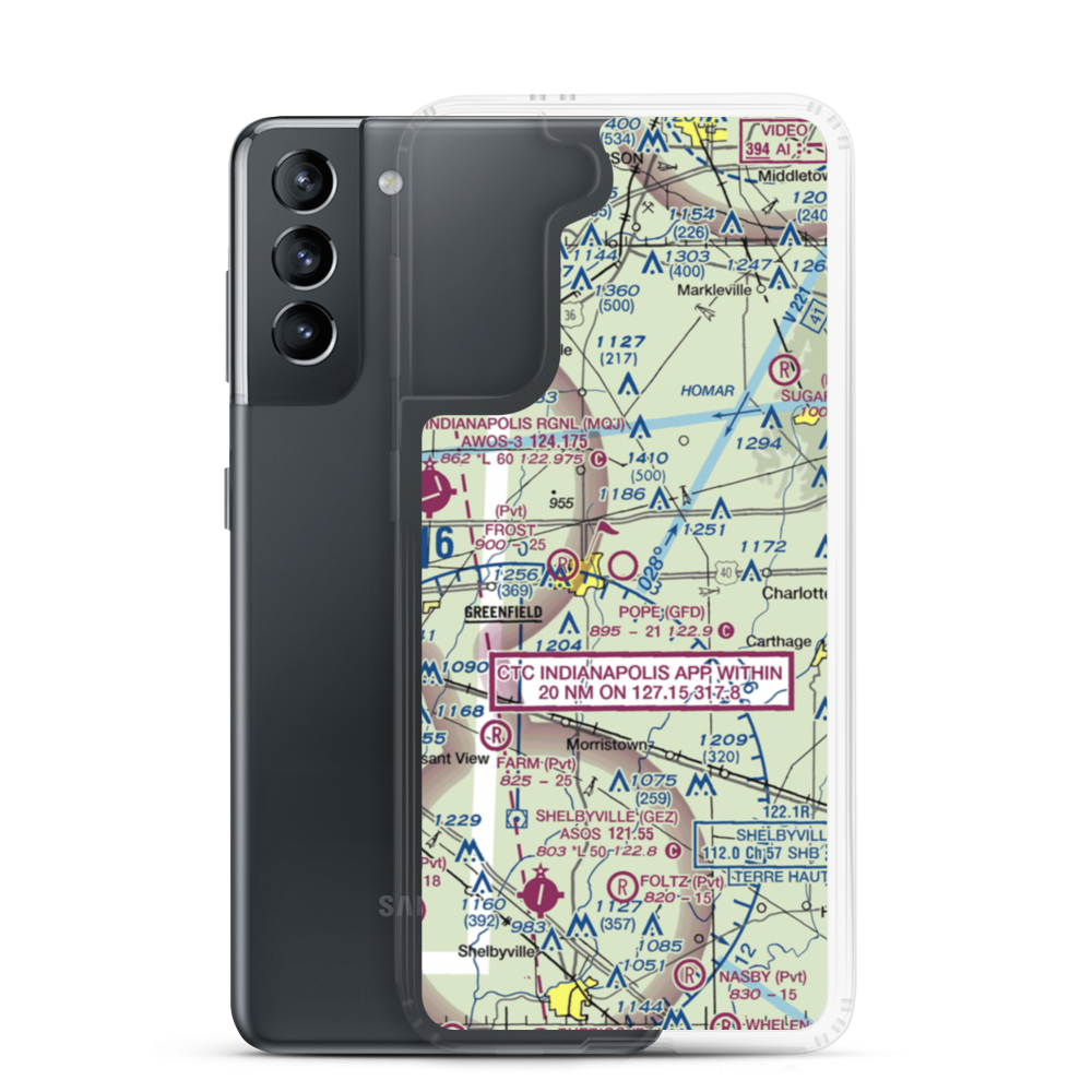 Pope Field (GFD) VFR Sectional Samsung Case Samsung Galaxy S21 model shown