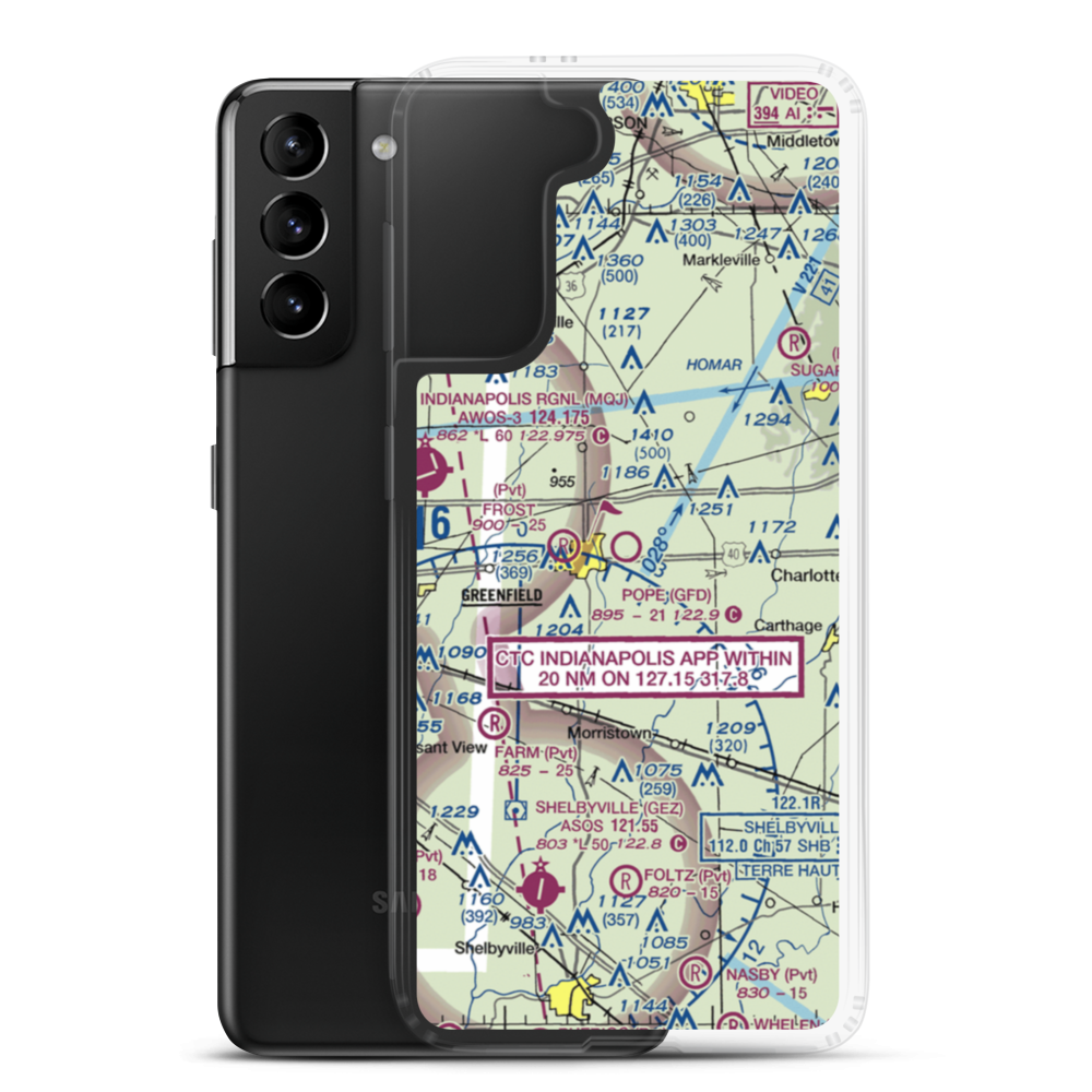 Pope Field (GFD) VFR Sectional Samsung Case Samsung Galaxy S21 Plus model shown