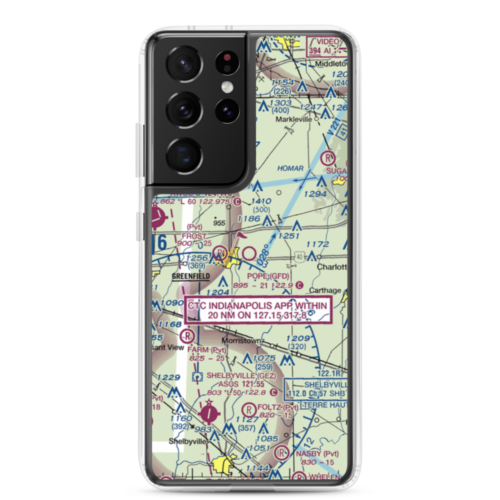 Pope Field (GFD) VFR Sectional Samsung Case Samsung Galaxy S21 Ultra model shown