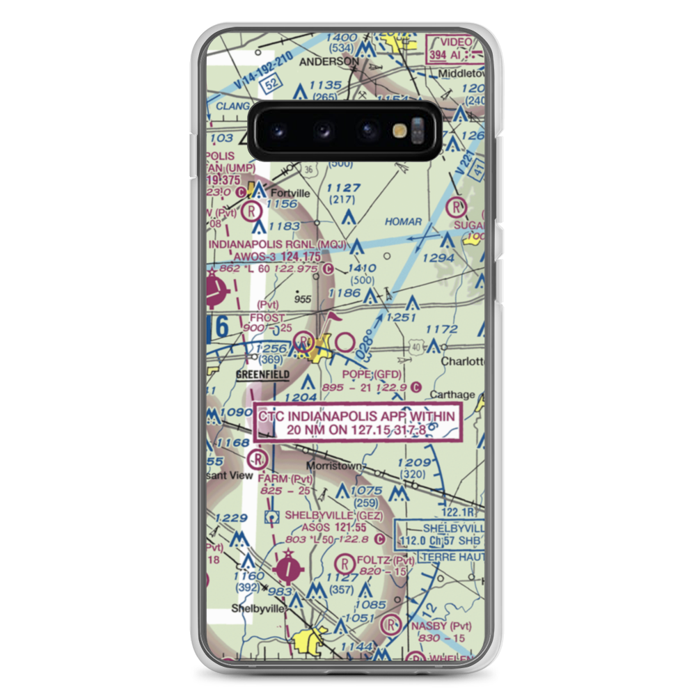 Pope Field (GFD) VFR Sectional Samsung Case Samsung Galaxy S10+ model shown
