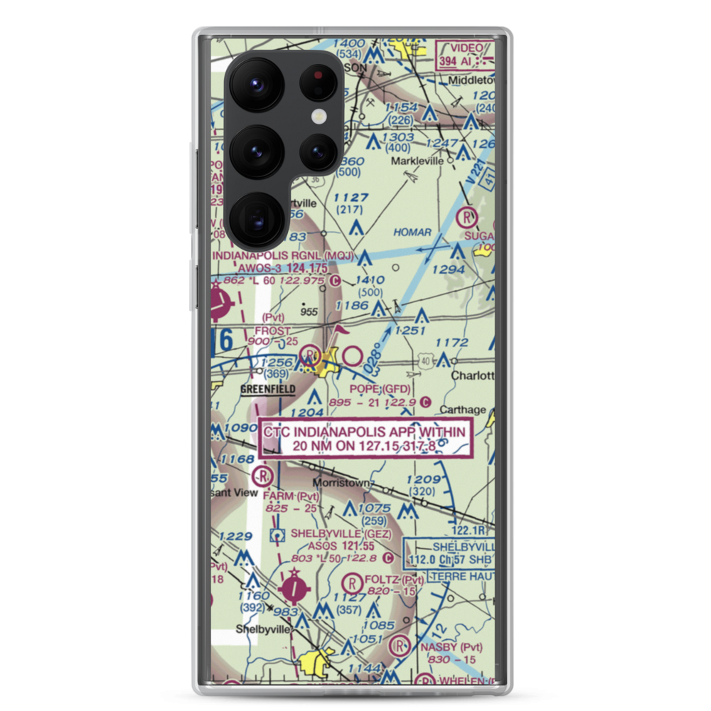 Pope Field (GFD) VFR Sectional Samsung Case Samsung Galaxy S22 Ultra model shown