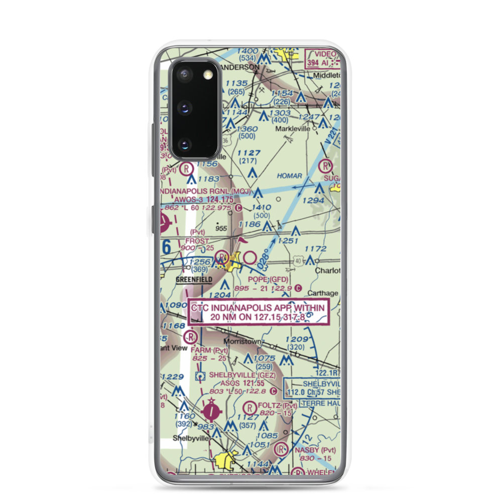 Pope Field (GFD) VFR Sectional Samsung Case Samsung Galaxy S20 model shown