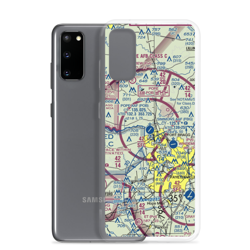 Pope Field (POB) VFR Sectional Samsung Case Samsung Galaxy S20 model shown