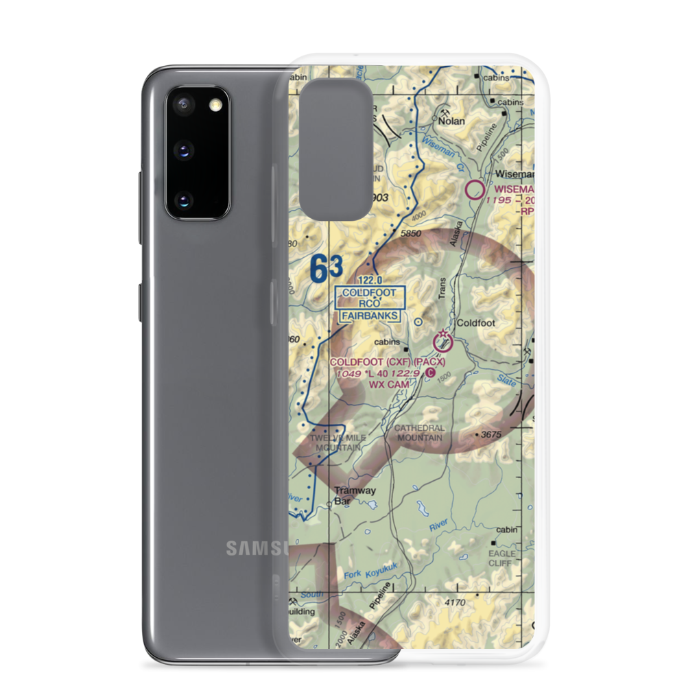 Porcupine Creek Airport (PCK) VFR Sectional Samsung Case Samsung Galaxy S20 model shown