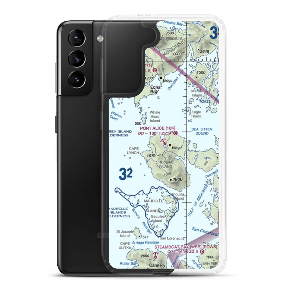 Port Alice Seaplane Base (16K) VFR Sectional Samsung Case Samsung Galaxy S21 Plus model shown