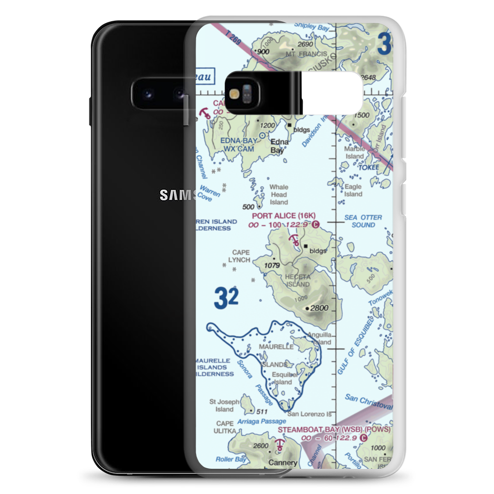 Port Alice Seaplane Base (16K) VFR Sectional Samsung Case Samsung Galaxy S10+ model shown