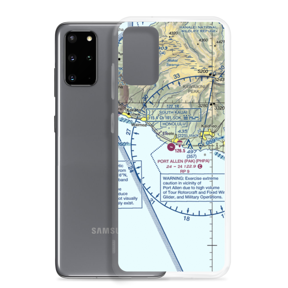 Port Allen Airport (PAK) VFR Sectional Samsung Case Samsung Galaxy S20 Plus model shown