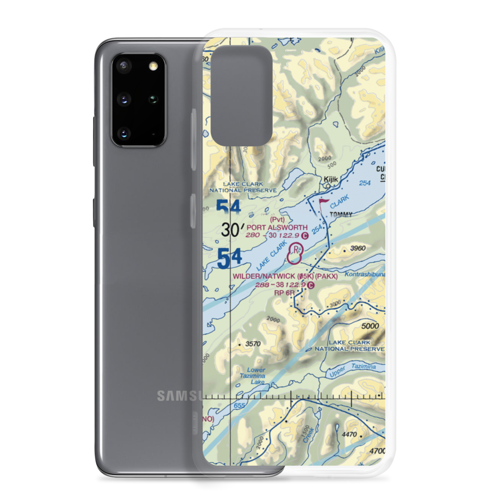 Port Alsworth Airport (TPO) VFR Sectional Samsung Case Samsung Galaxy S20 Plus model shown
