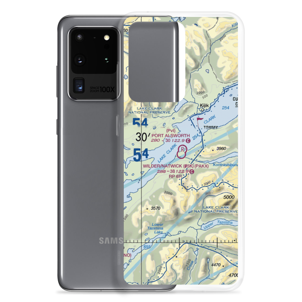 Port Alsworth Airport (TPO) VFR Sectional Samsung Case Samsung Galaxy S20 Ultra model shown