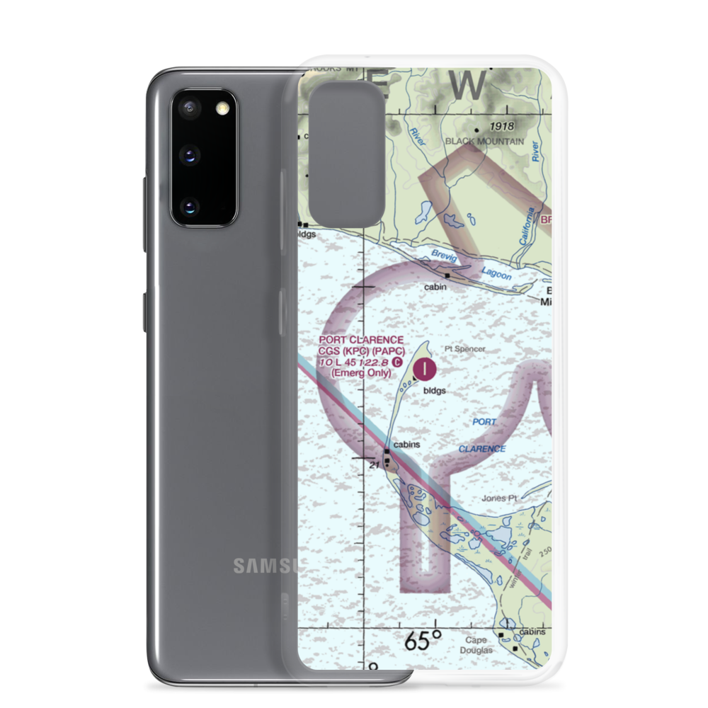 Port Clarence Coast Guard Station (KPC) VFR Sectional Samsung Case Samsung Galaxy S20 model shown