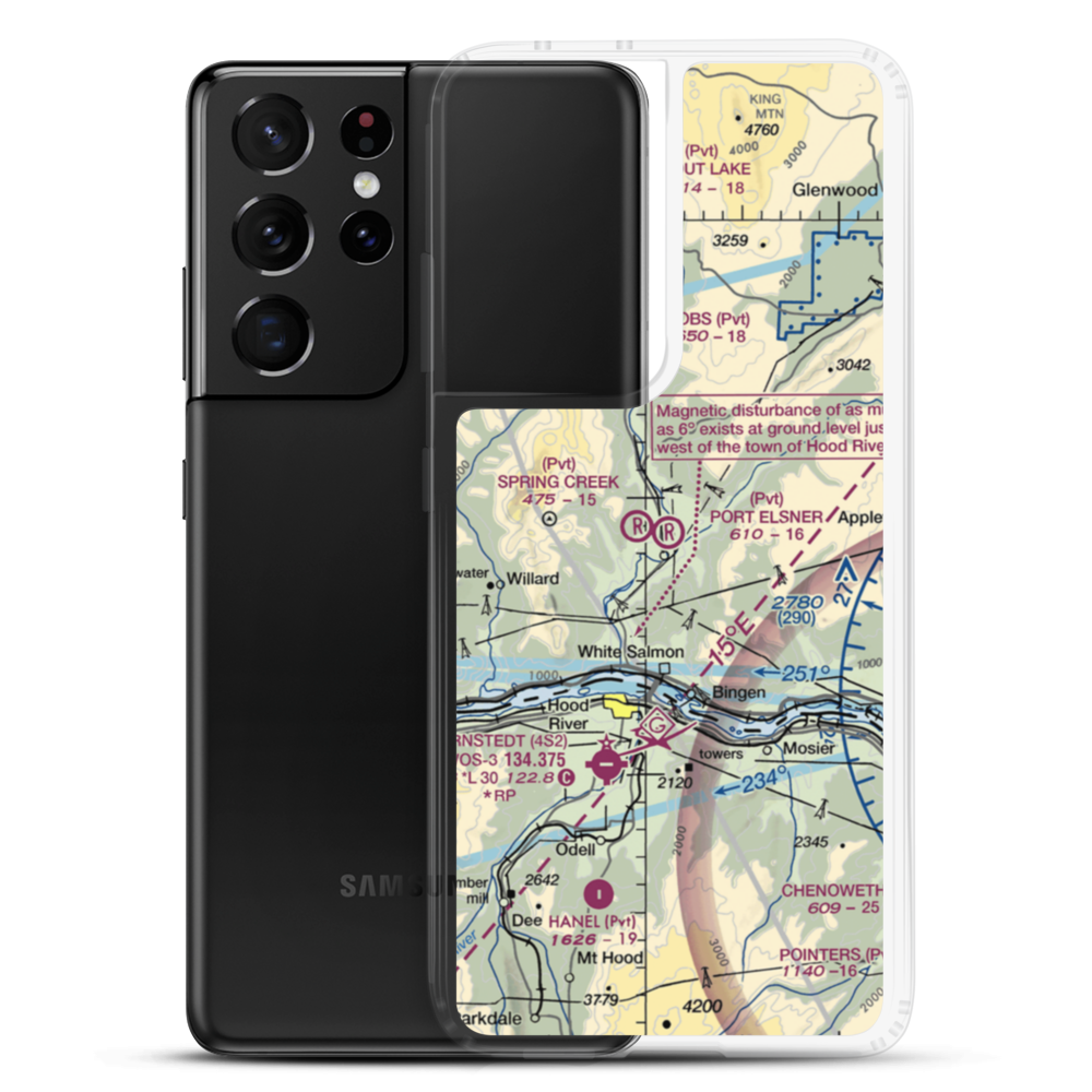 Port Elsner Airport (75WA) VFR Sectional Samsung Case Samsung Galaxy S21 Ultra model shown