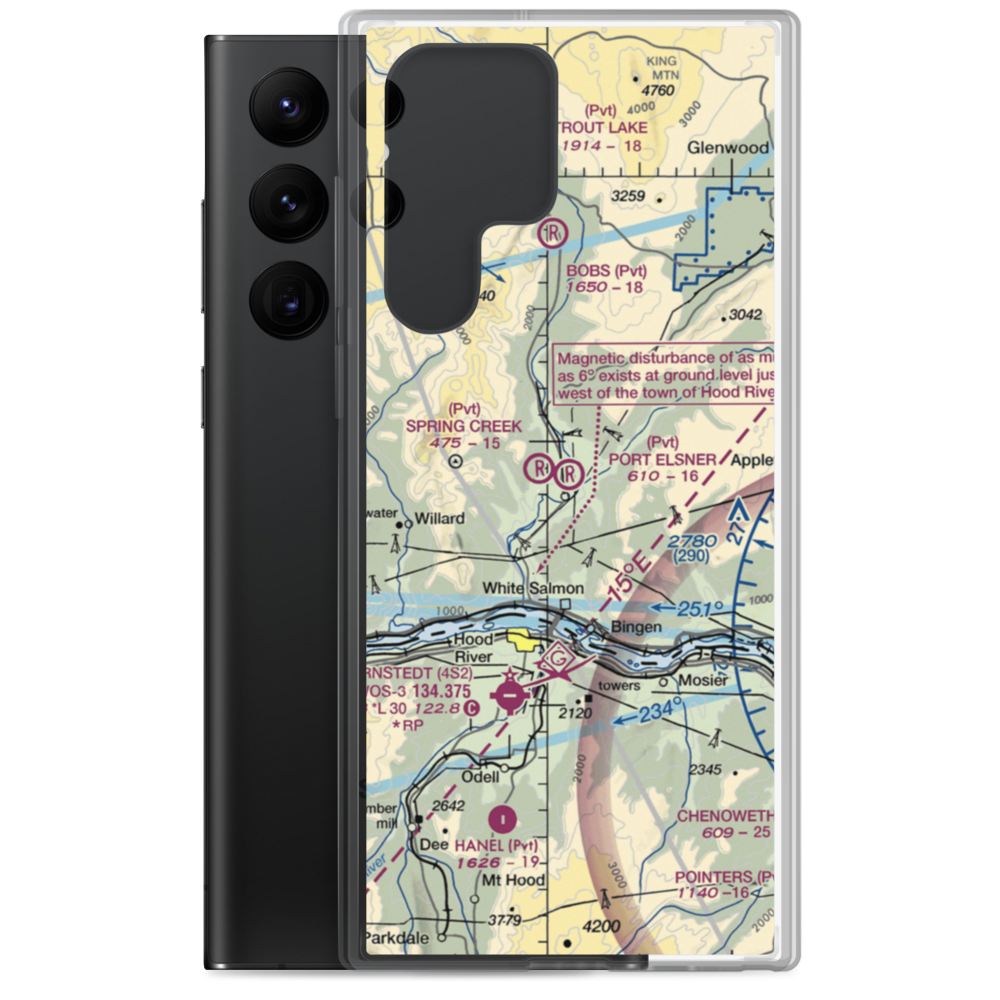 Port Elsner Airport (75WA) VFR Sectional Samsung Case Samsung Galaxy S22 Ultra model shown