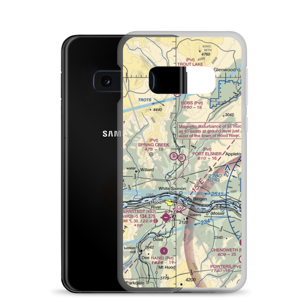 Port Elsner Airport (75WA) VFR Sectional Samsung Case Samsung Galaxy S10e model shown