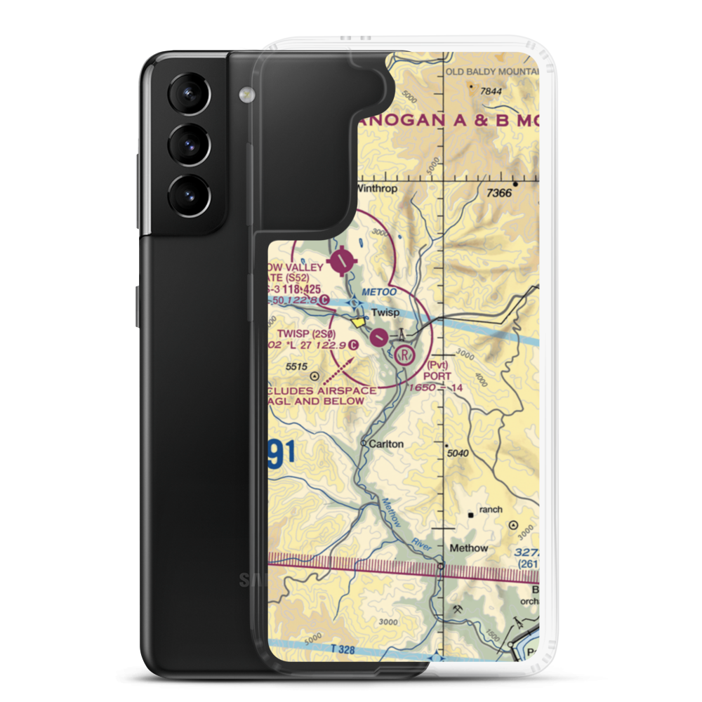 Port Field (WS87) VFR Sectional Samsung Case Samsung Galaxy S21 Plus model shown