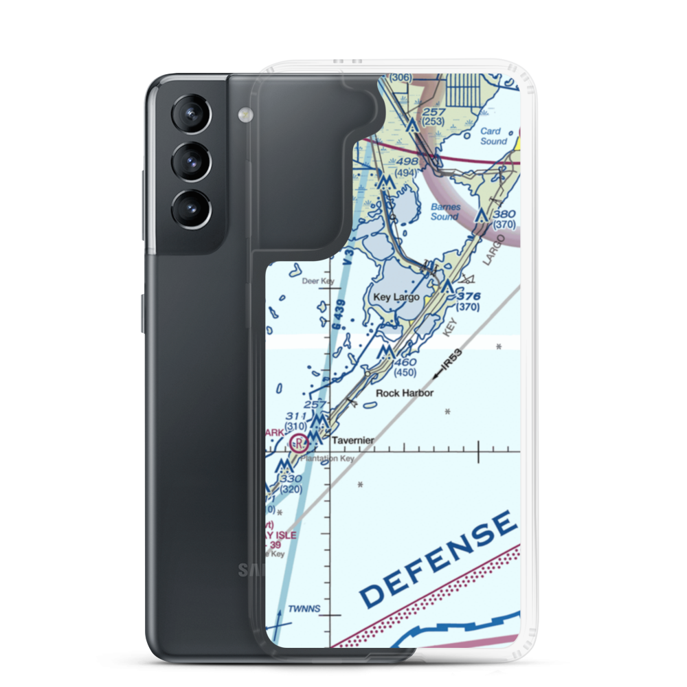 Port Largo Airport (KYL) VFR Sectional Samsung Case Samsung Galaxy S21 model shown