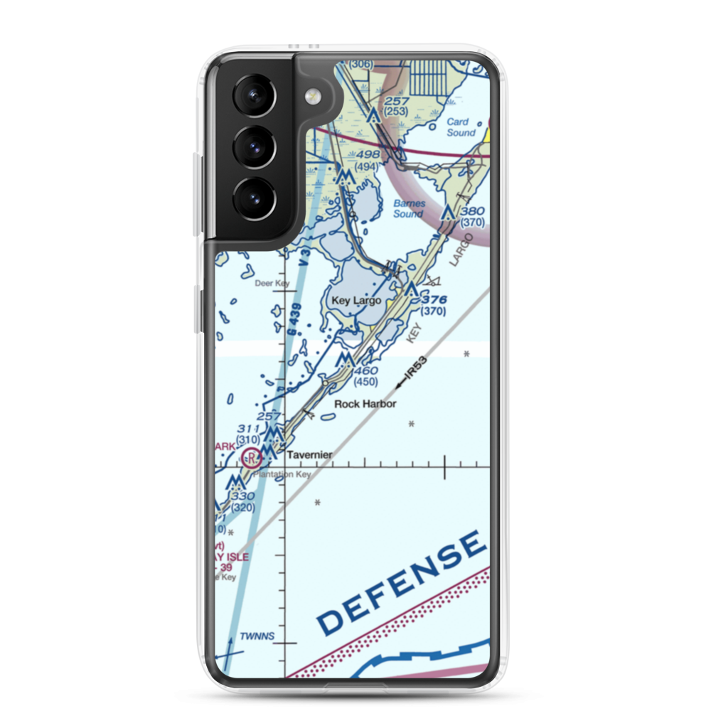 Port Largo Airport (KYL) VFR Sectional Samsung Case Samsung Galaxy S21 Plus model shown