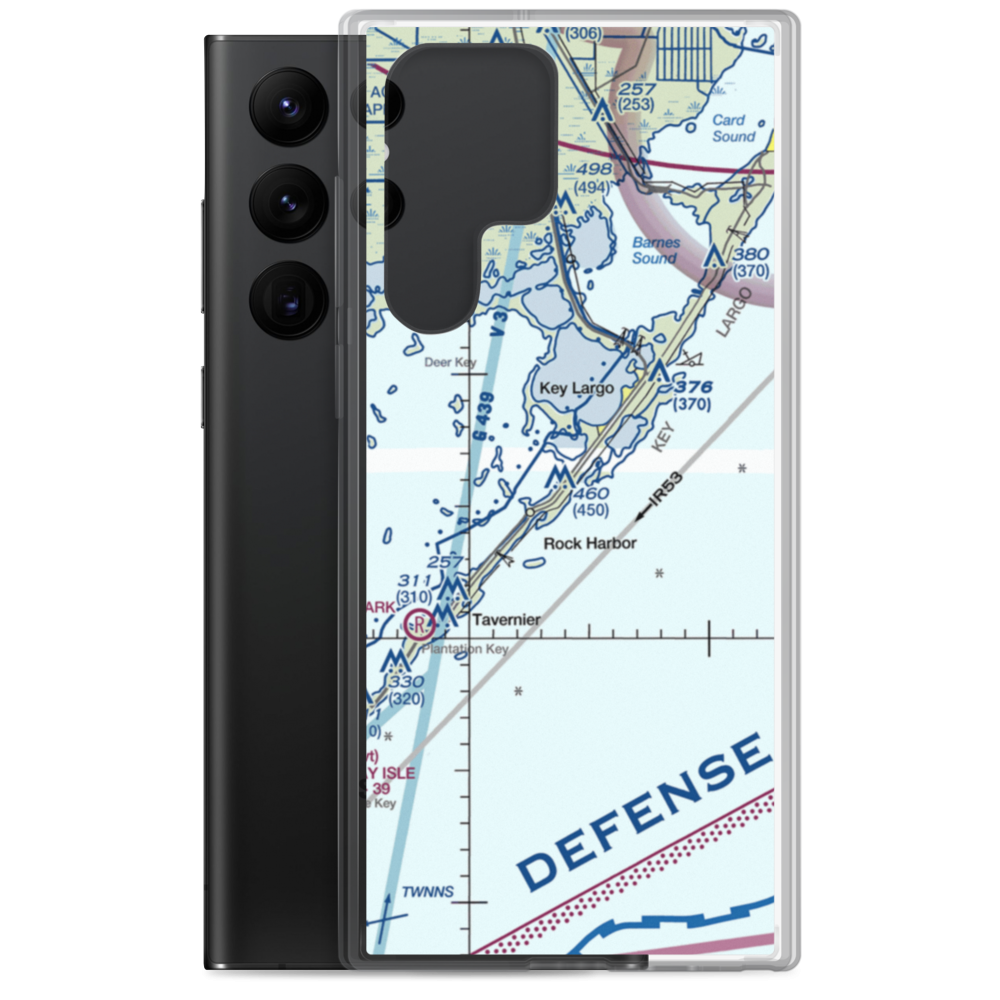 Port Largo Airport (KYL) VFR Sectional Samsung Case Samsung Galaxy S22 Ultra model shown