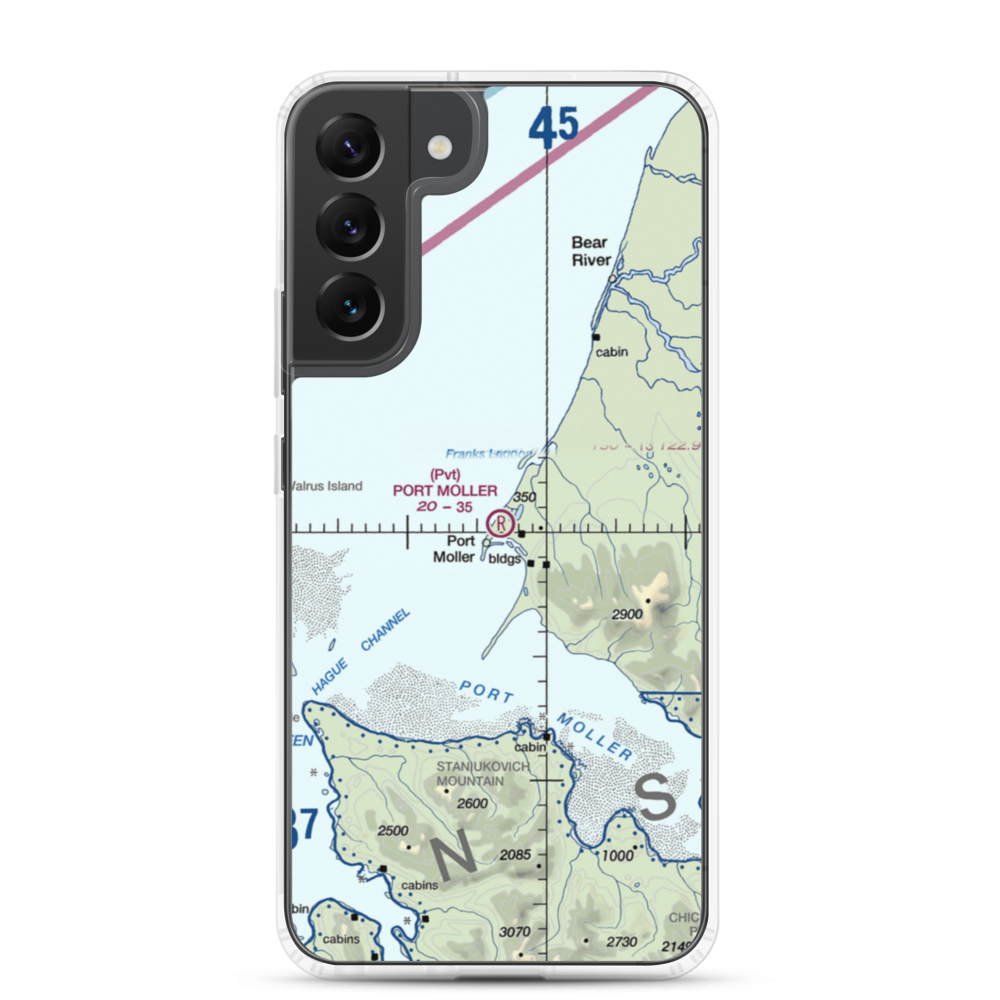 Port Moller Airport (1AK3) VFR Sectional Samsung Case Samsung Galaxy S22 Plus model shown
