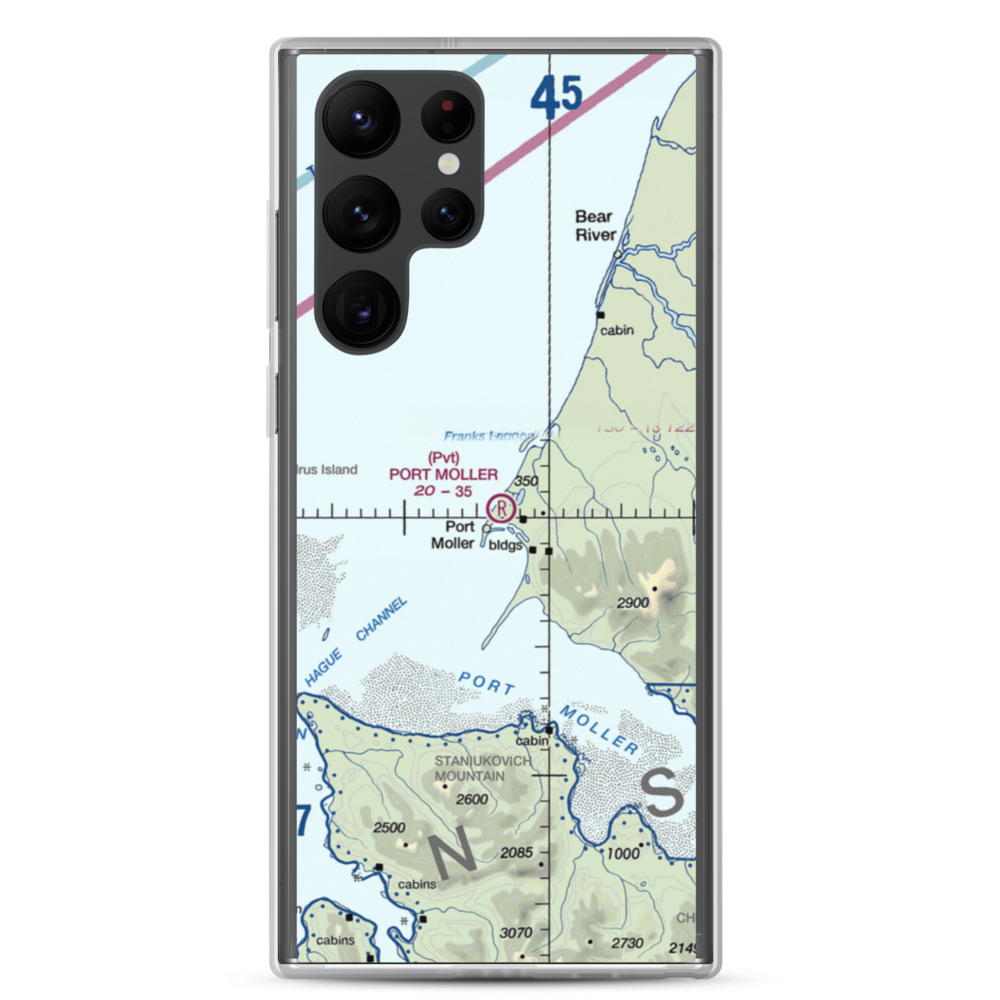 Port Moller Airport (1AK3) VFR Sectional Samsung Case Samsung Galaxy S22 Ultra model shown