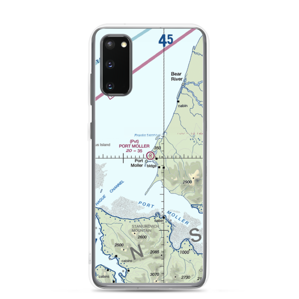 Port Moller Airport (1AK3) VFR Sectional Samsung Case Samsung Galaxy S20 model shown