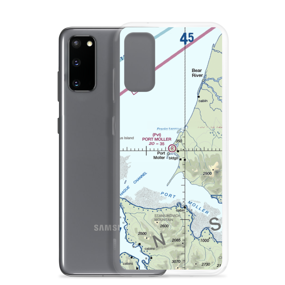 Port Moller Airport (1AK3) VFR Sectional Samsung Case Samsung Galaxy S20 model shown