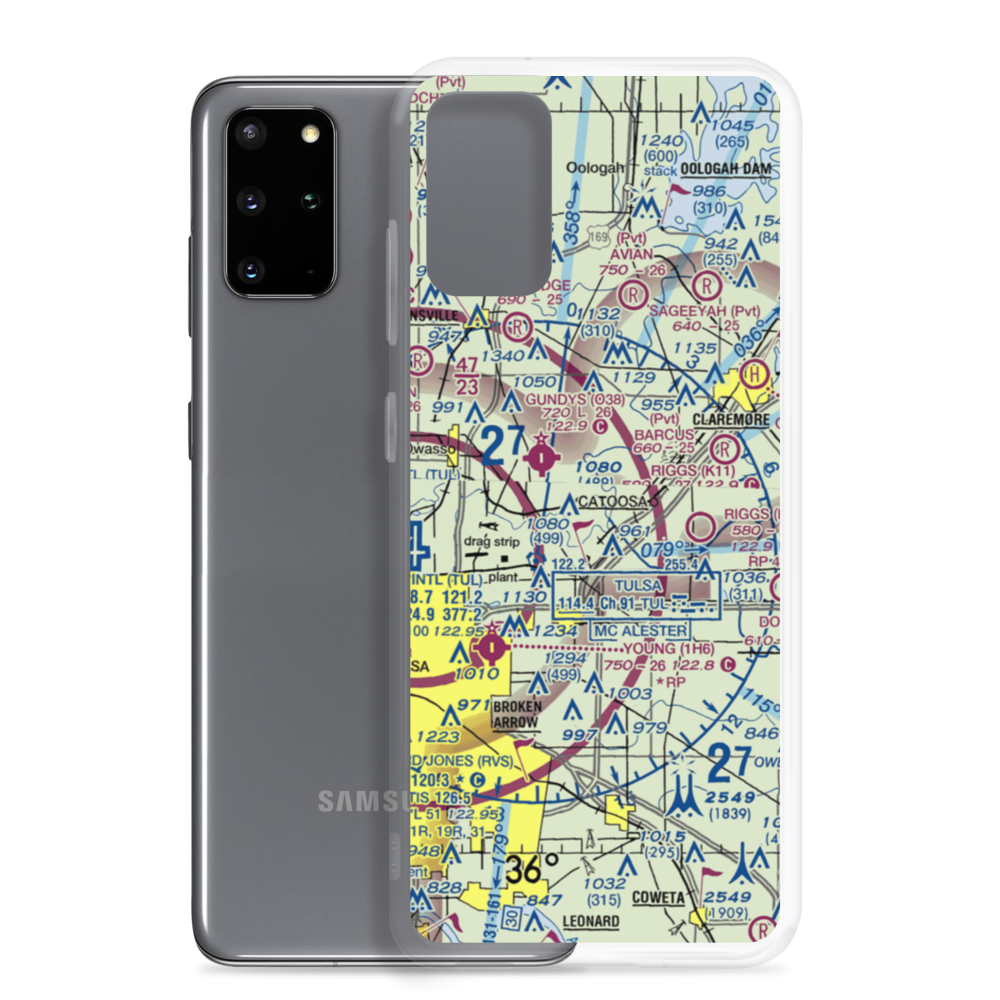 Port of Catoosa Heliport (O64) VFR Sectional Samsung Case Samsung Galaxy S20 Plus model shown