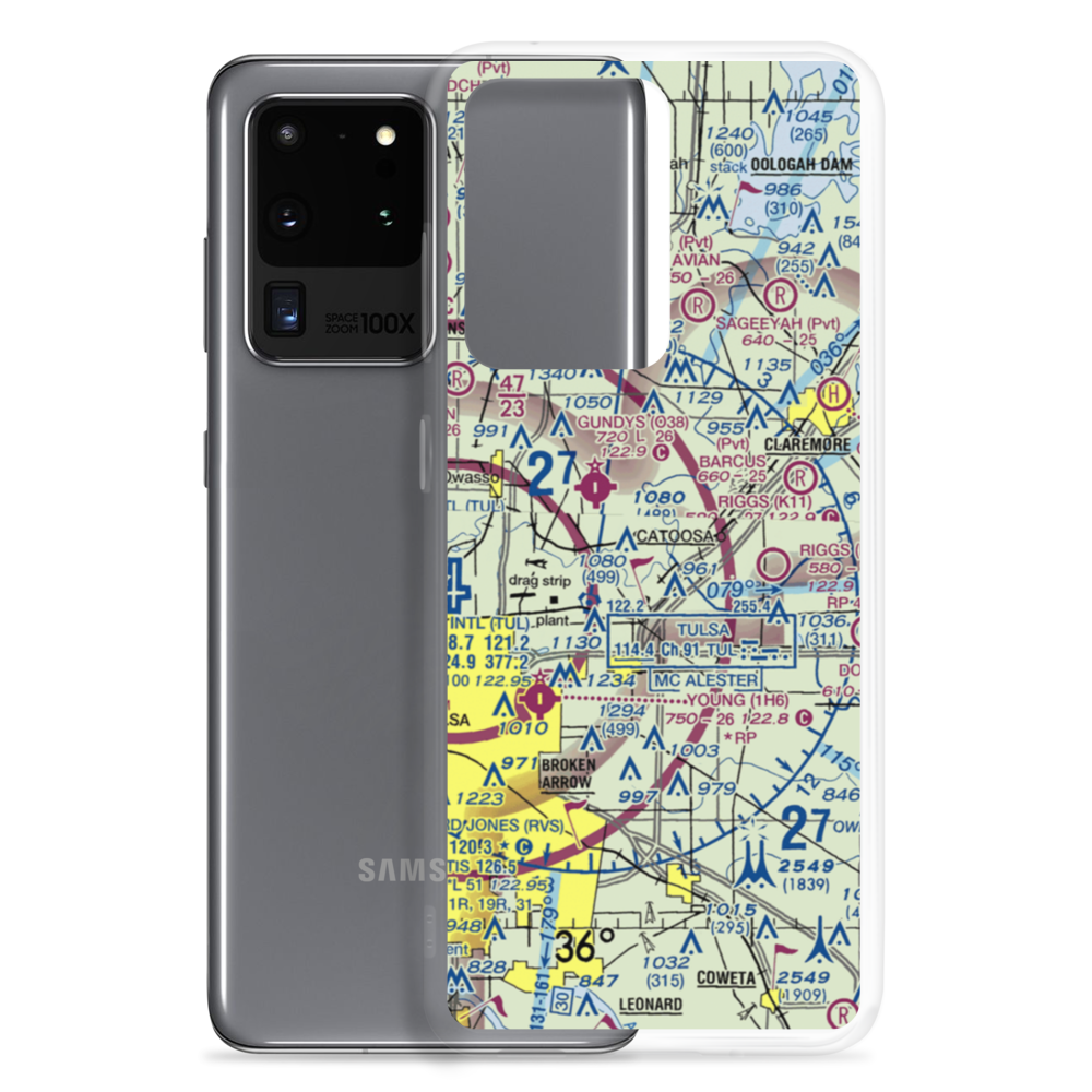 Port of Catoosa Heliport (O64) VFR Sectional Samsung Case Samsung Galaxy S20 Ultra model shown