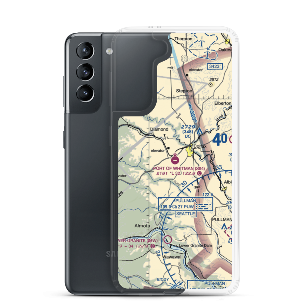 Port of Whitman Business Air Center Airport (S94) VFR Sectional Samsung Case Samsung Galaxy S21 model shown
