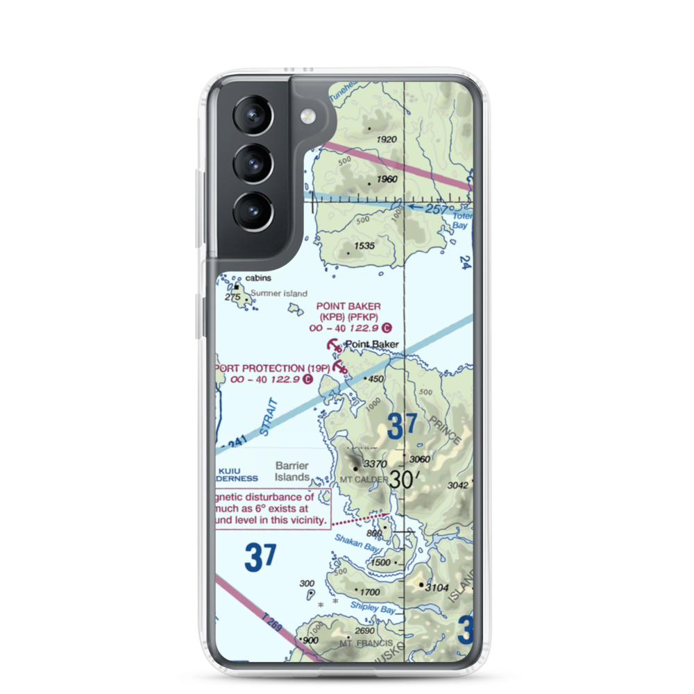 Port Protection Seaplane Base (19P) VFR Sectional Samsung Case Samsung Galaxy S21 model shown