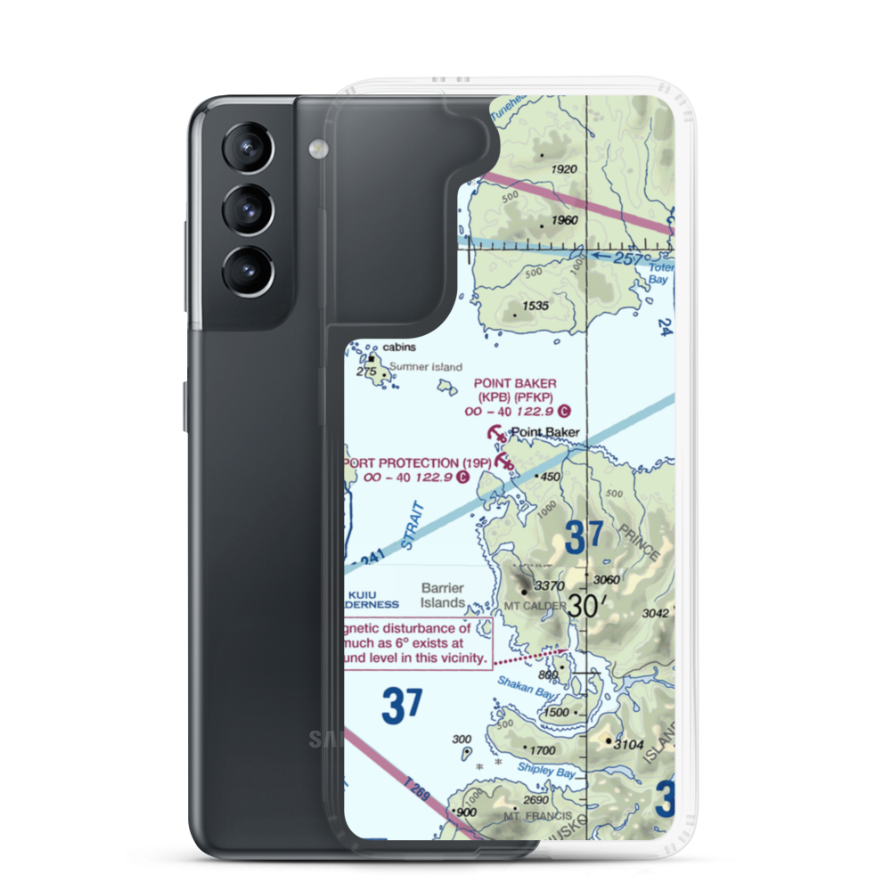 Port Protection Seaplane Base (19P) VFR Sectional Samsung Case Samsung Galaxy S21 model shown