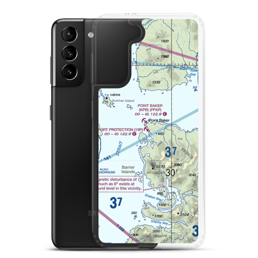 Port Protection Seaplane Base (19P) VFR Sectional Samsung Case Samsung Galaxy S21 Plus model shown