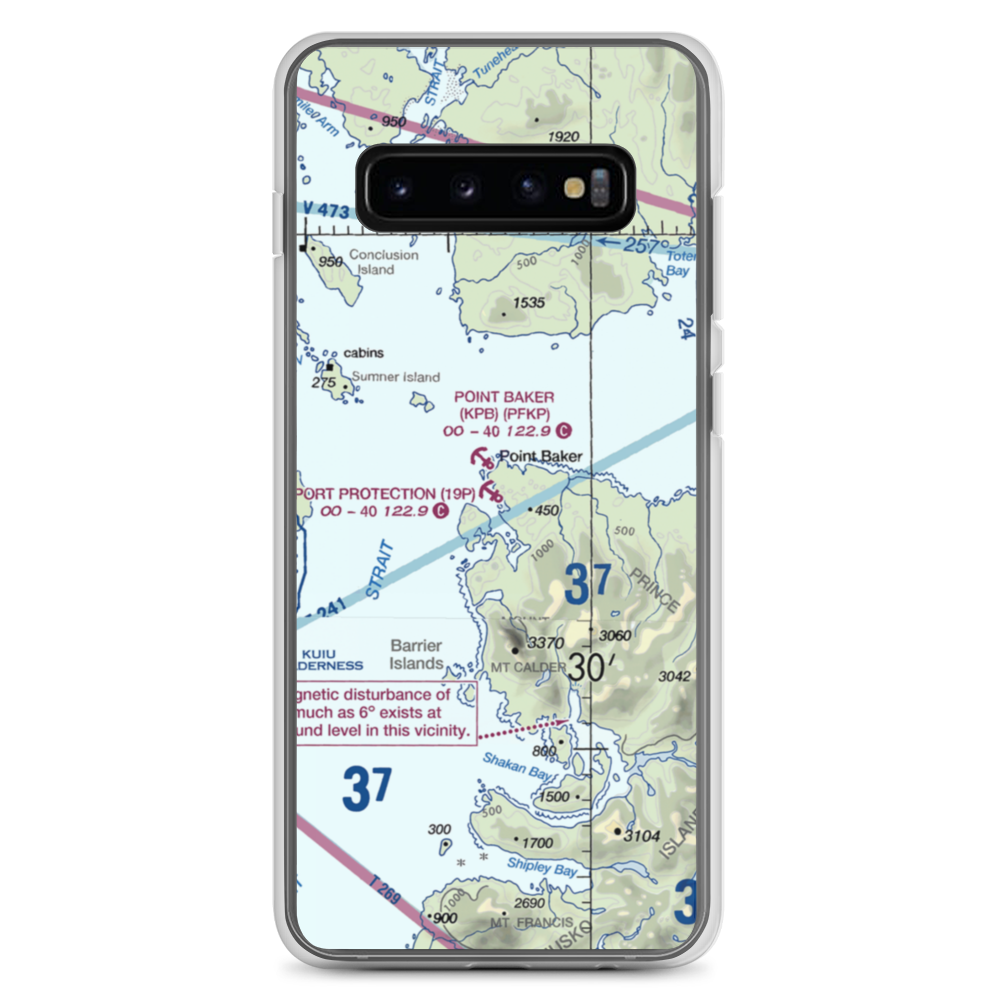 Port Protection Seaplane Base (19P) VFR Sectional Samsung Case Samsung Galaxy S10+ model shown