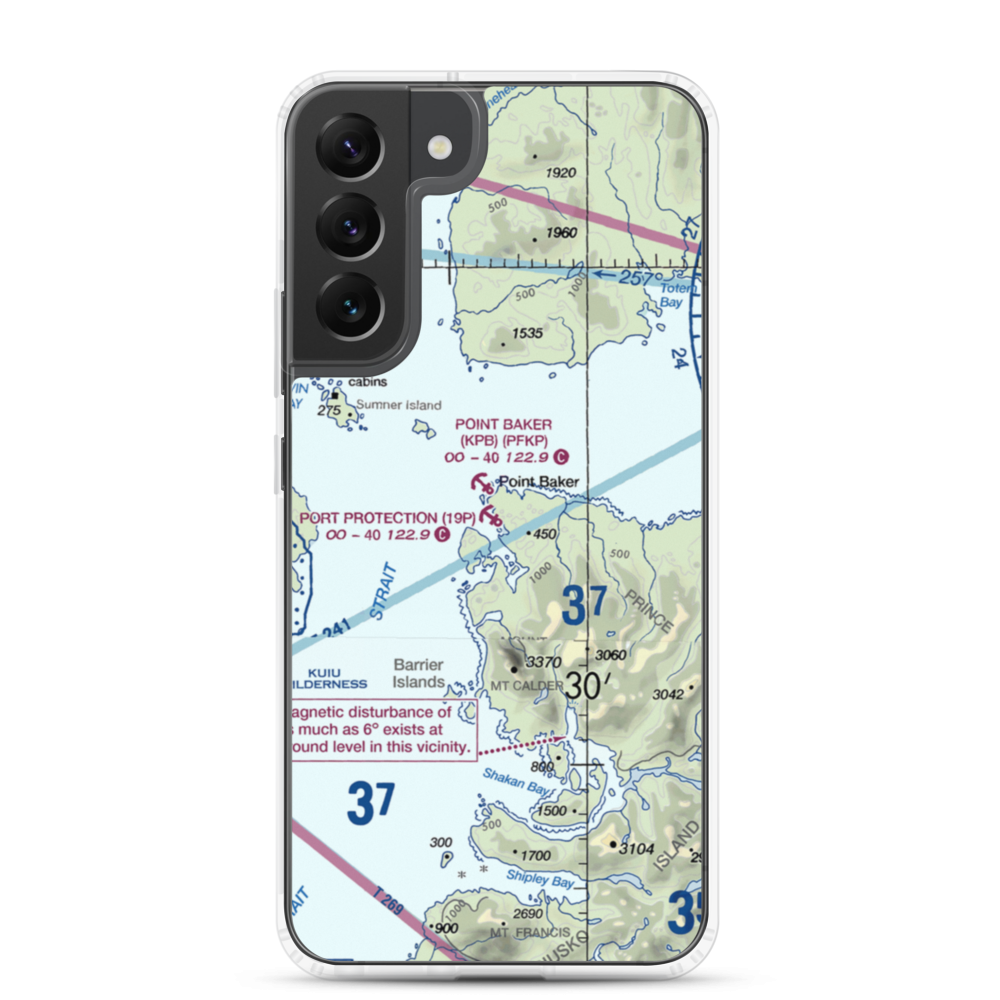 Port Protection Seaplane Base (19P) VFR Sectional Samsung Case Samsung Galaxy S22 Plus model shown