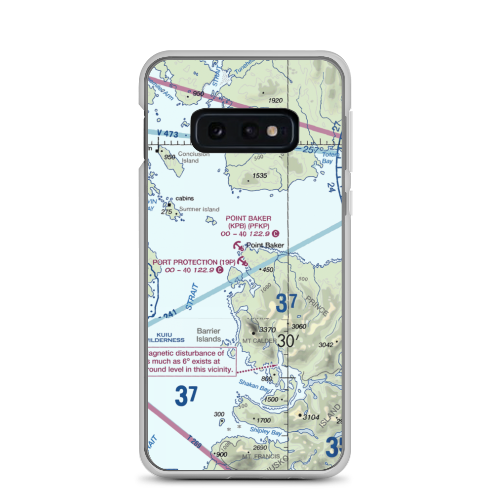 Port Protection Seaplane Base (19P) VFR Sectional Samsung Case Samsung Galaxy S10e model shown