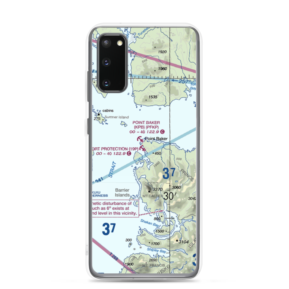 Port Protection Seaplane Base (19P) VFR Sectional Samsung Case Samsung Galaxy S20 model shown