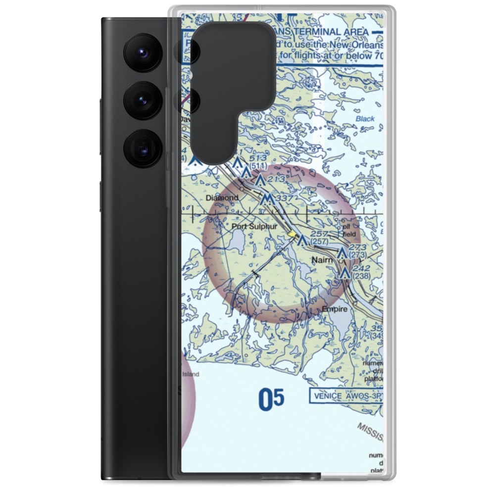 Port Sulphur Seaplane Base (4LA0) VFR Sectional Samsung Case Samsung Galaxy S22 Ultra model shown