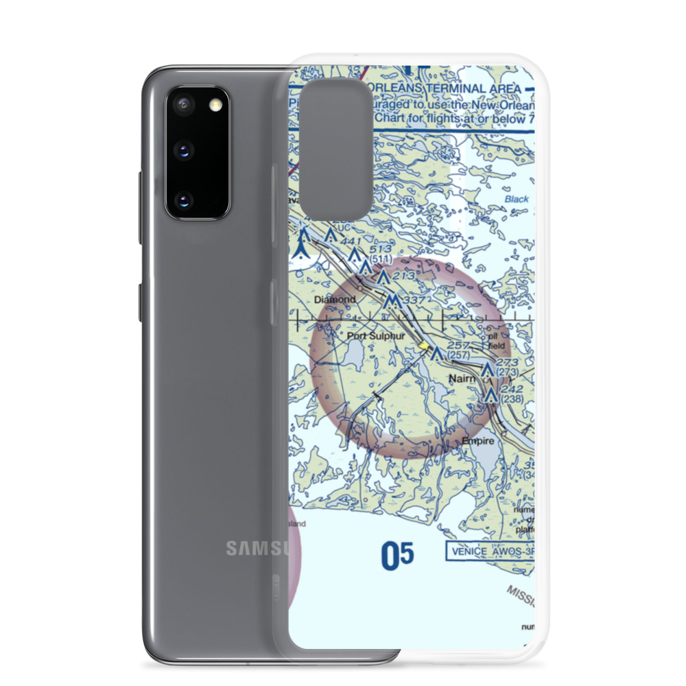 Port Sulphur Seaplane Base (4LA0) VFR Sectional Samsung Case Samsung Galaxy S20 model shown
