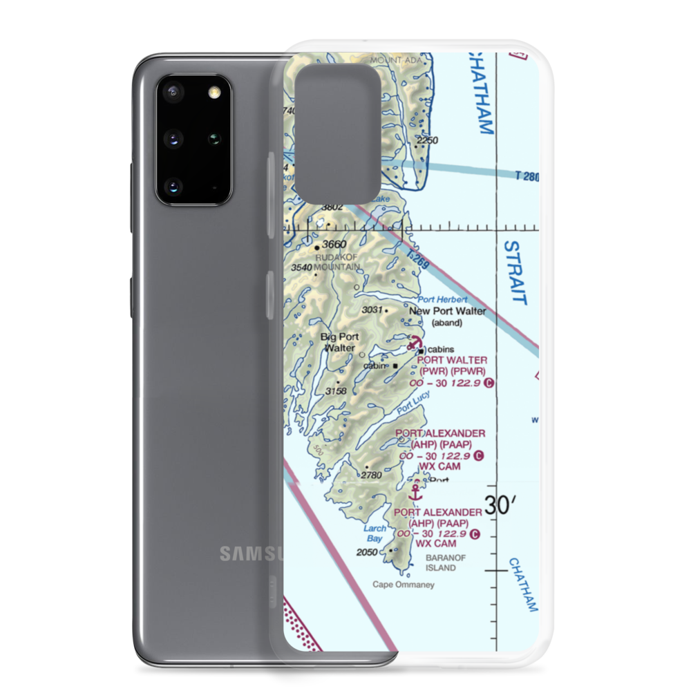 Port Walter Seaplane Base (PWR) VFR Sectional Samsung Case Samsung Galaxy S20 Plus model shown