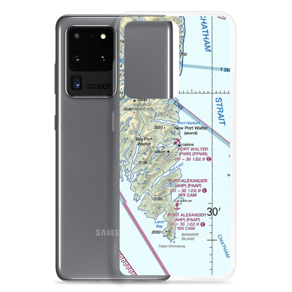 Port Walter Seaplane Base (PWR) VFR Sectional Samsung Case Samsung Galaxy S20 Ultra model shown