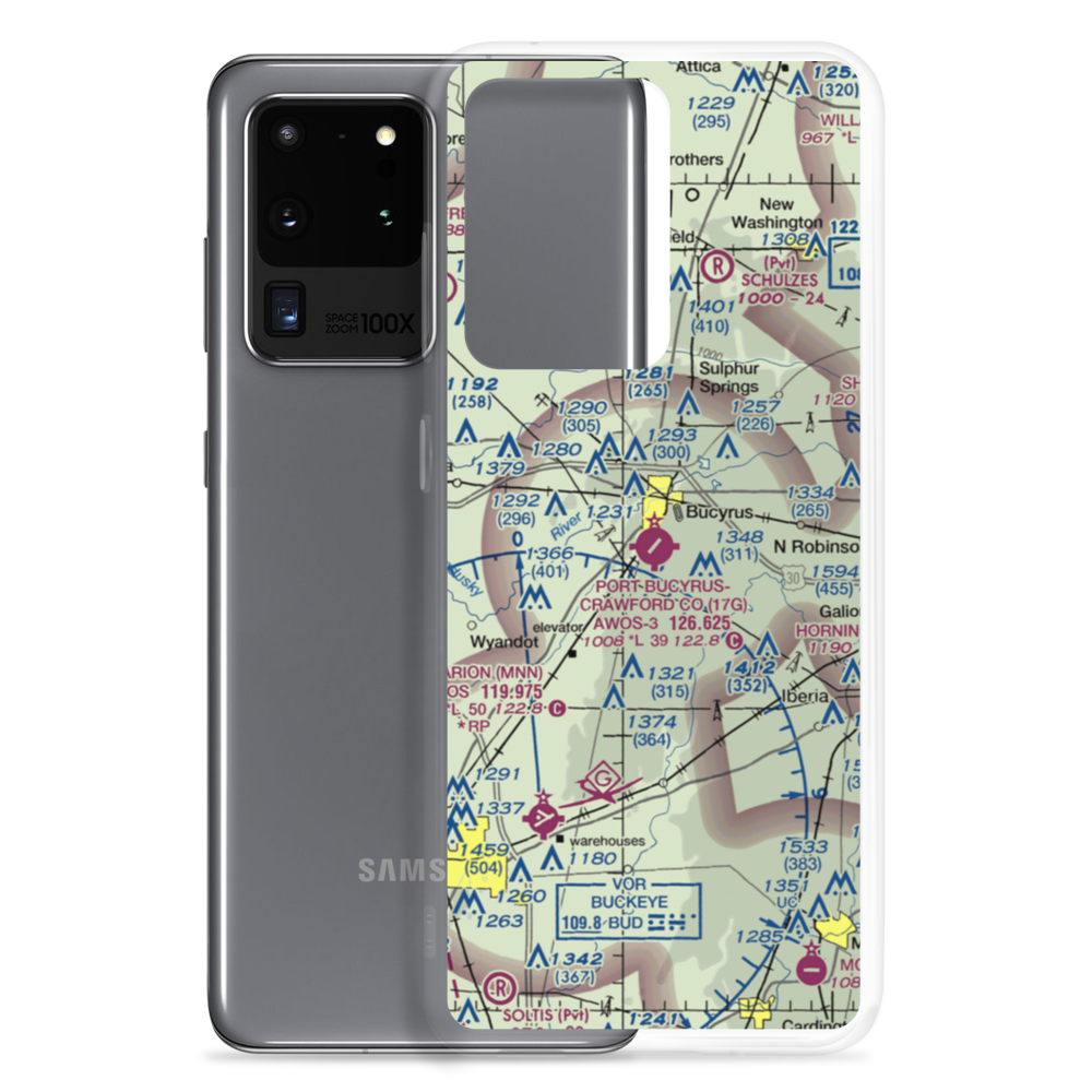 Port-Bucyrus-Crawford County Airport (17G) VFR Sectional Samsung Case Samsung Galaxy S20 Ultra model shown