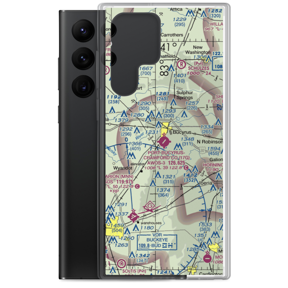 Port-Bucyrus-Crawford County Airport (17G) VFR Sectional Samsung Case Samsung Galaxy S22 Ultra model shown