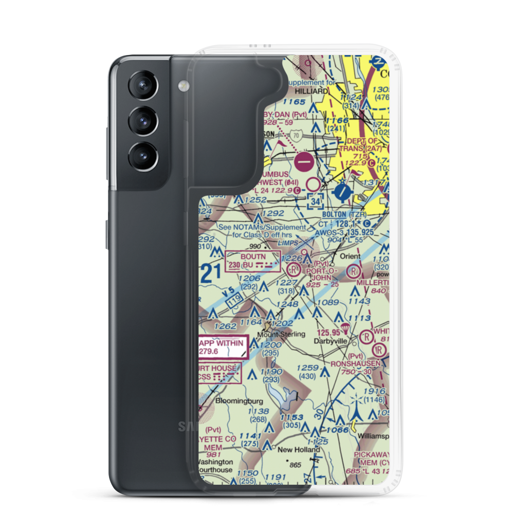 Port-O-John Airport (2OH8) VFR Sectional Samsung Case Samsung Galaxy S21 model shown