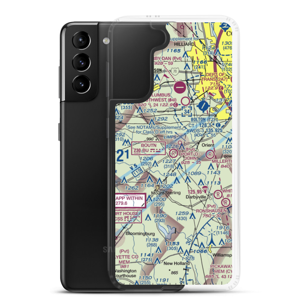 Port-O-John Airport (2OH8) VFR Sectional Samsung Case Samsung Galaxy S21 Plus model shown