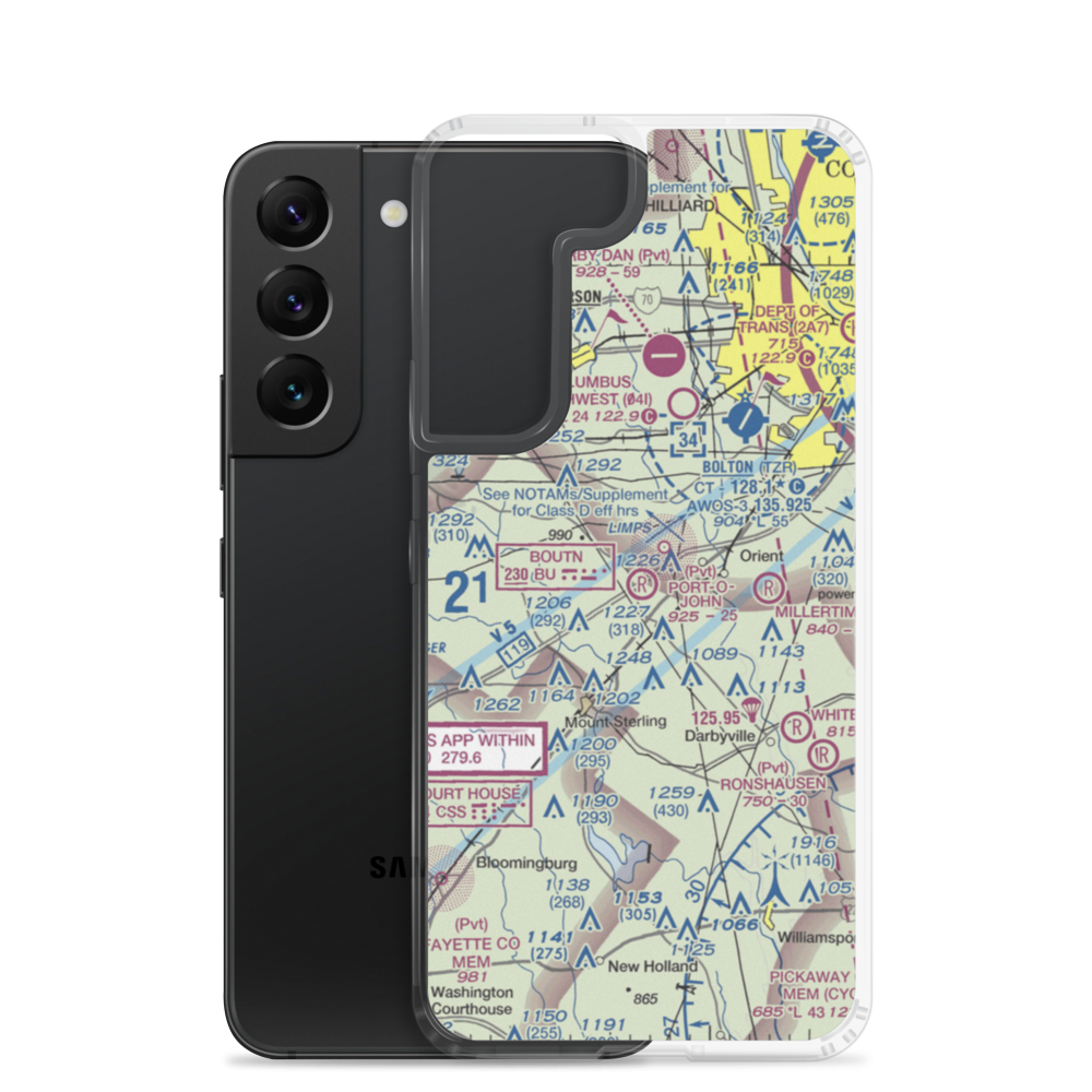 Port-O-John Airport (2OH8) VFR Sectional Samsung Case Samsung Galaxy S22 model shown