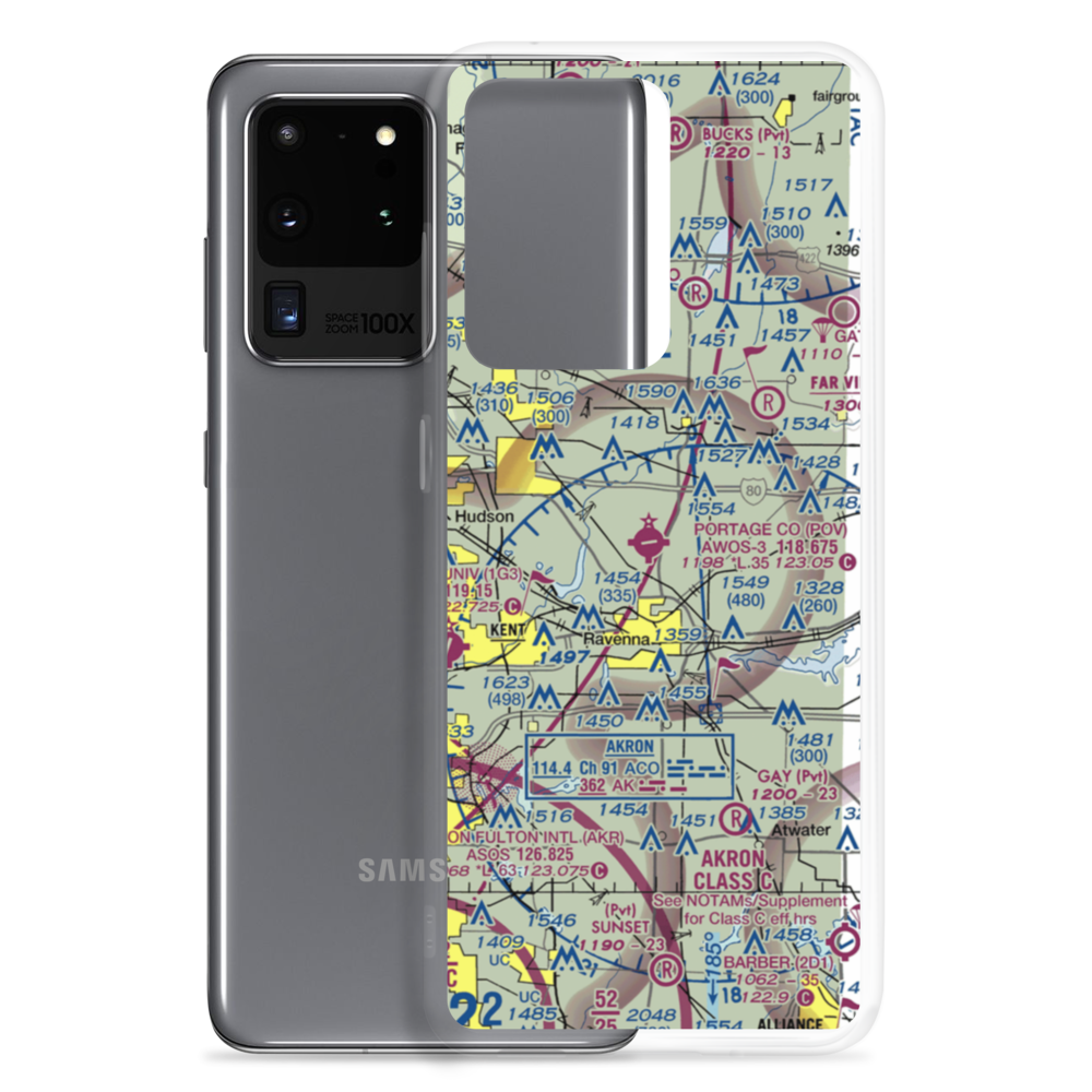 Portage County Airport (POV) VFR Sectional Samsung Case Samsung Galaxy S20 Ultra model shown
